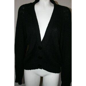 Cabin Creek Womens Black Cardigan Sweater Size Large